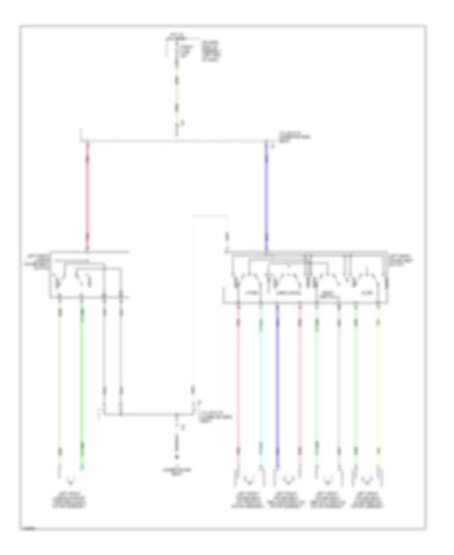 Электросхема привода водительского сиденья для Toyota Venza LE 2014