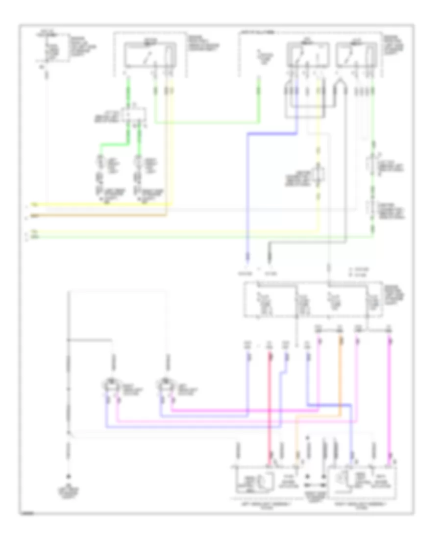 Электросхема фар и противотуманок, без DRL (2 из 2) для Toyota Prius 2008