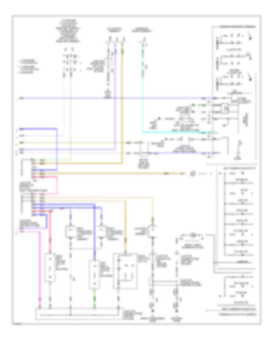 Электросхема подсветки приборов (2 из 2) для Toyota Venza XLE 2014