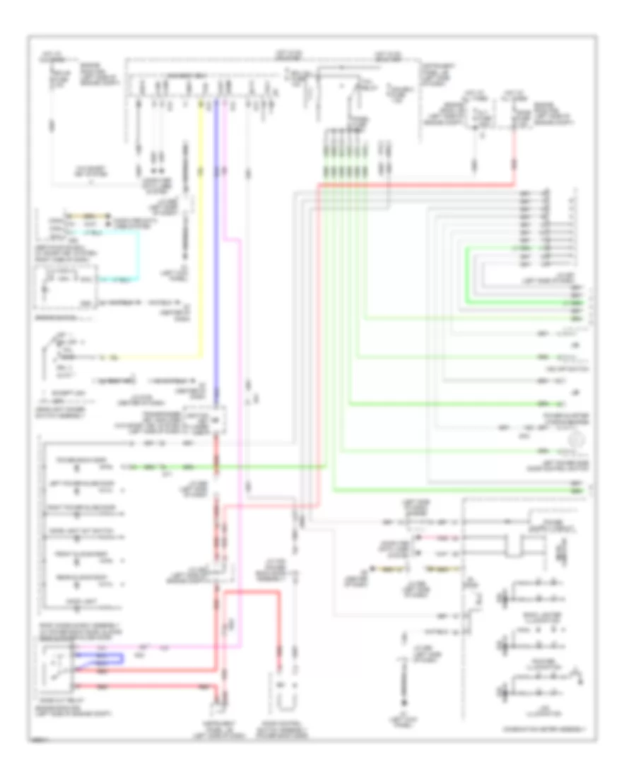 Электросхема подсветки приборов (1 из 2) для Toyota Sienna 2012