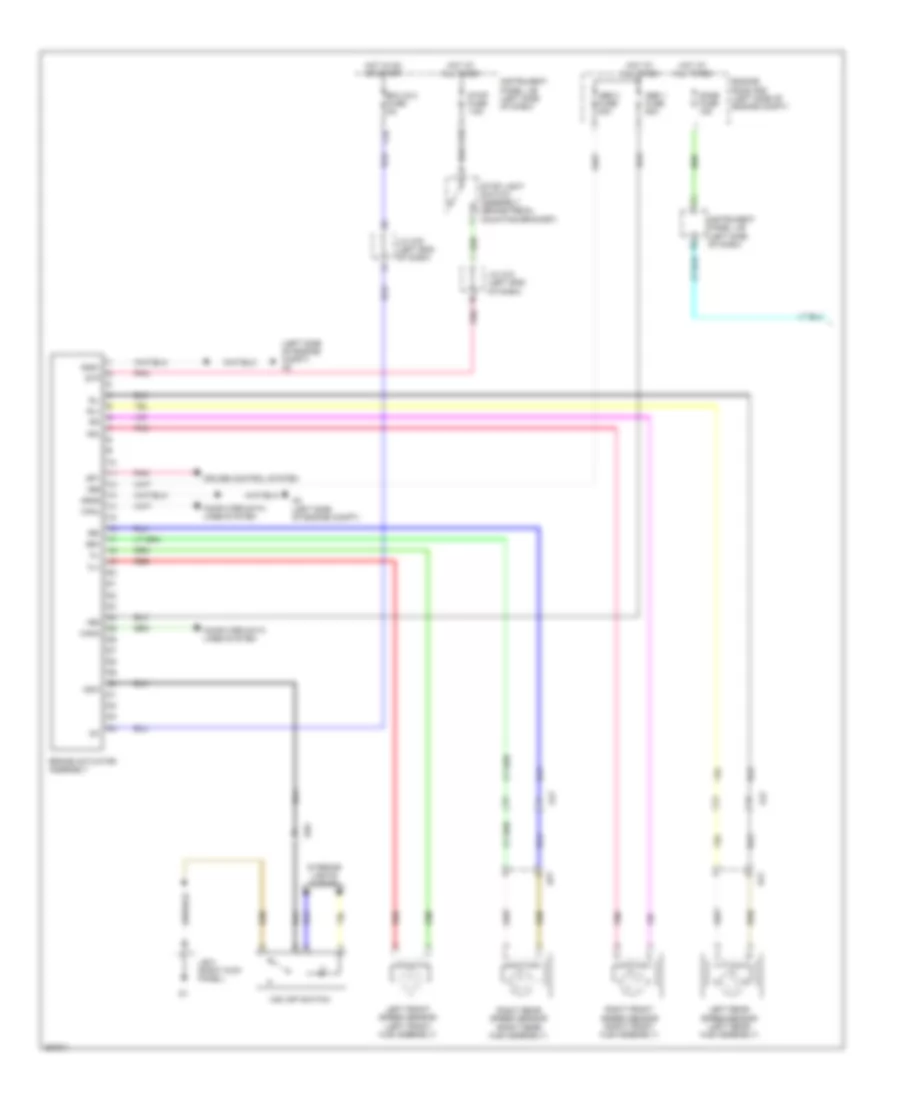 Электросхема антиблокировочной тормозной системы АБС (ABS), С VSC (1 из 2) для Toyota Yaris LE 2014