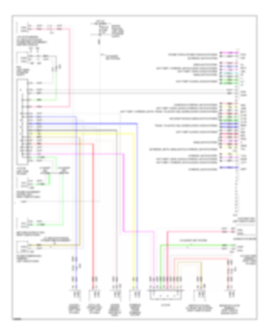 схема ЭКЮ тела (2 из 2) для Toyota Sienna LE 2012