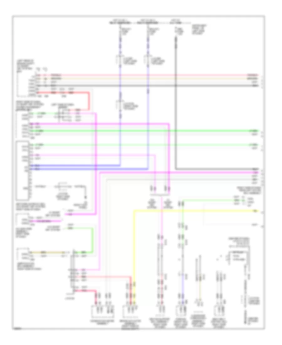 Электросхема линии передачи данных CAN (1 из 2) для Toyota Sienna LE 2012