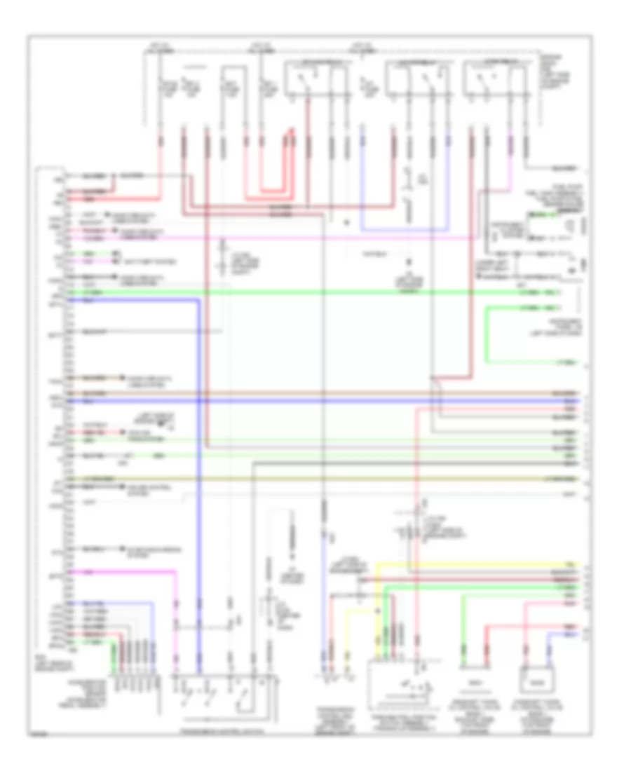 2.7L, Электросхема системы управления двигателем (1 из 4) для Toyota Sienna LE 2012