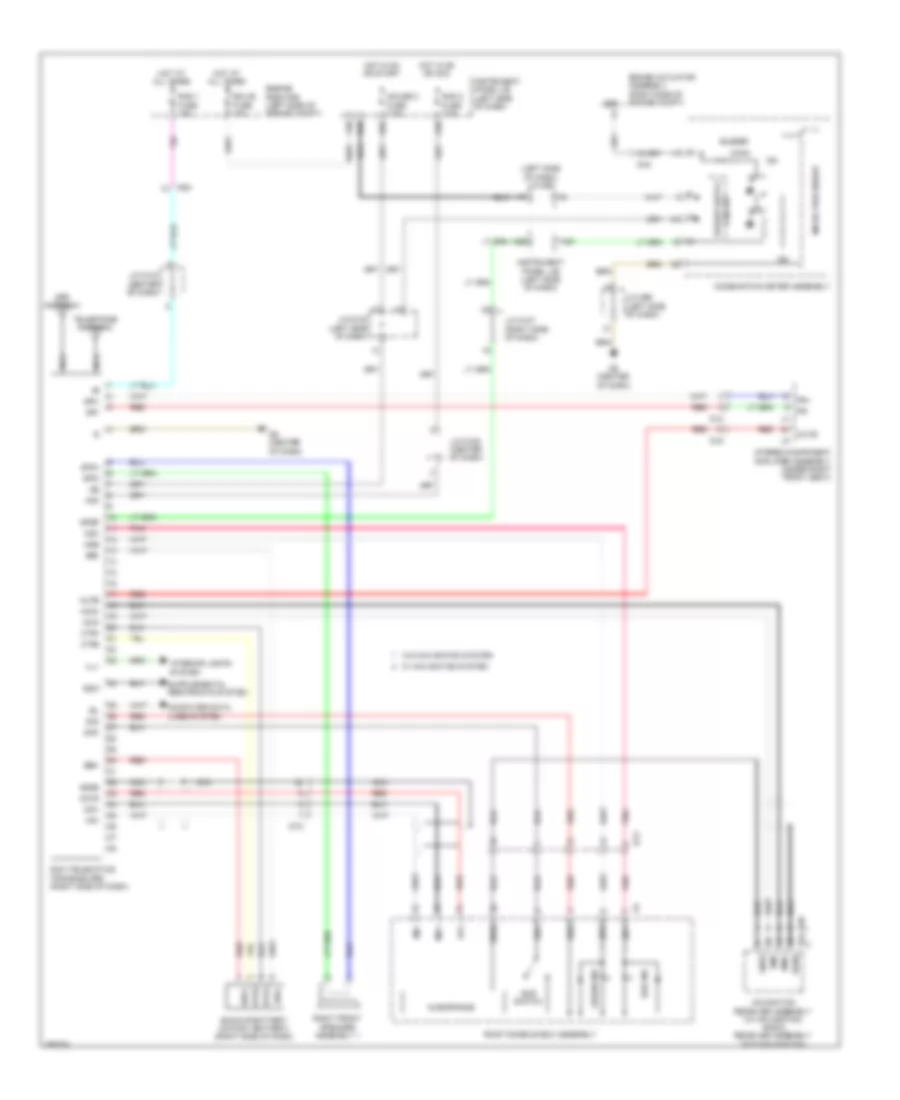 Электросхема системы Telematics для Toyota Sienna LE 2012