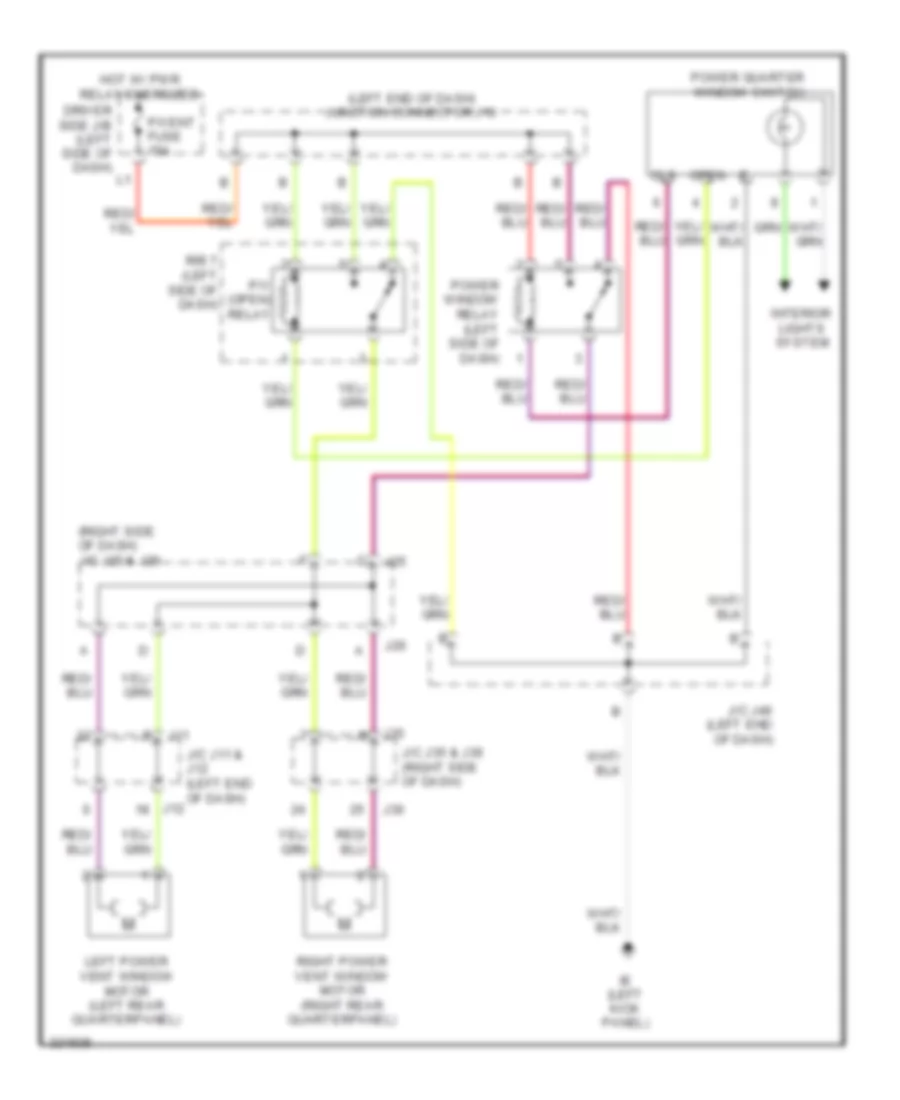 задний Windows Wiring Diagram четверти для Toyota Sienna CE 2010