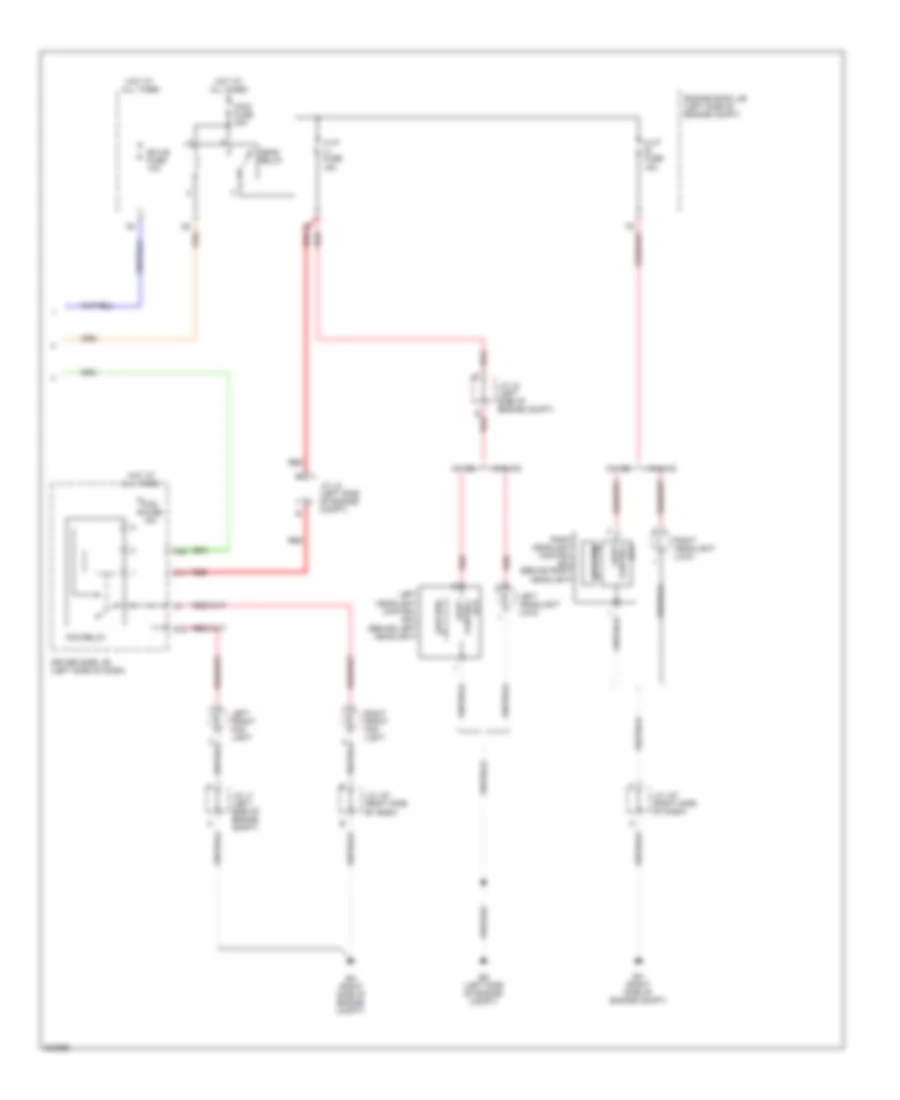 Электросхема фар, без DRL (2 из 2) для Toyota Sienna Limited 2010
