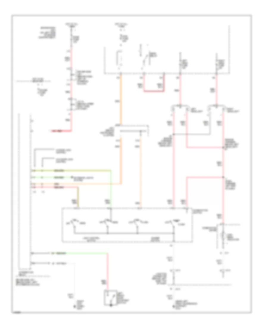 Электросхема фар, без DRL для Toyota Sienna LE 2000