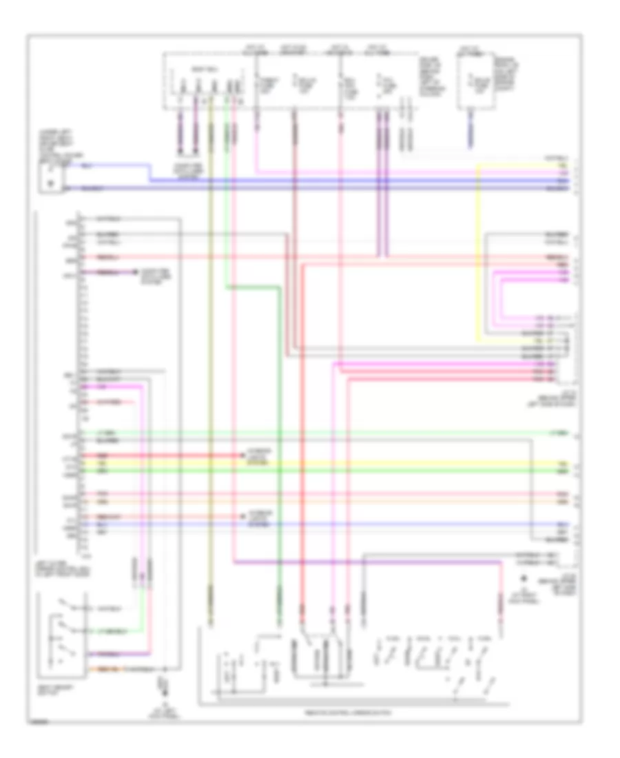 Электросхема системы памяти (1 из 2) для Toyota Sienna LE 2008