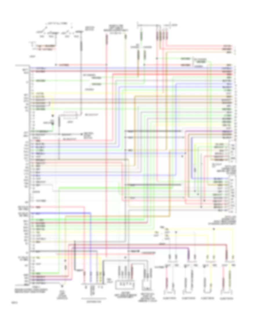 2.2L, Engine Performance Wiring Diagrams, A/T & California M/T (1 из 2) для Toyota Camry DX 1994