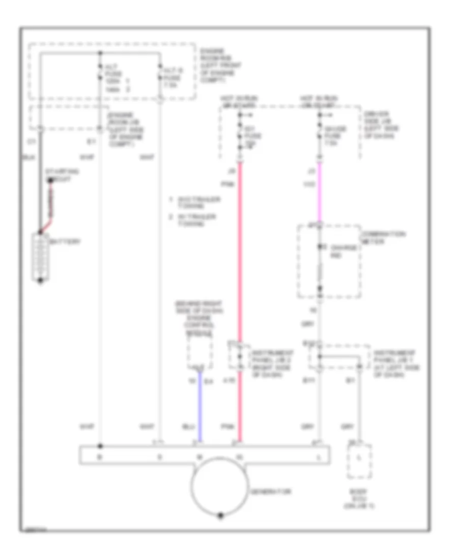 2.7L, Электросхема Генератора для Toyota Tacoma X-Runner 2008