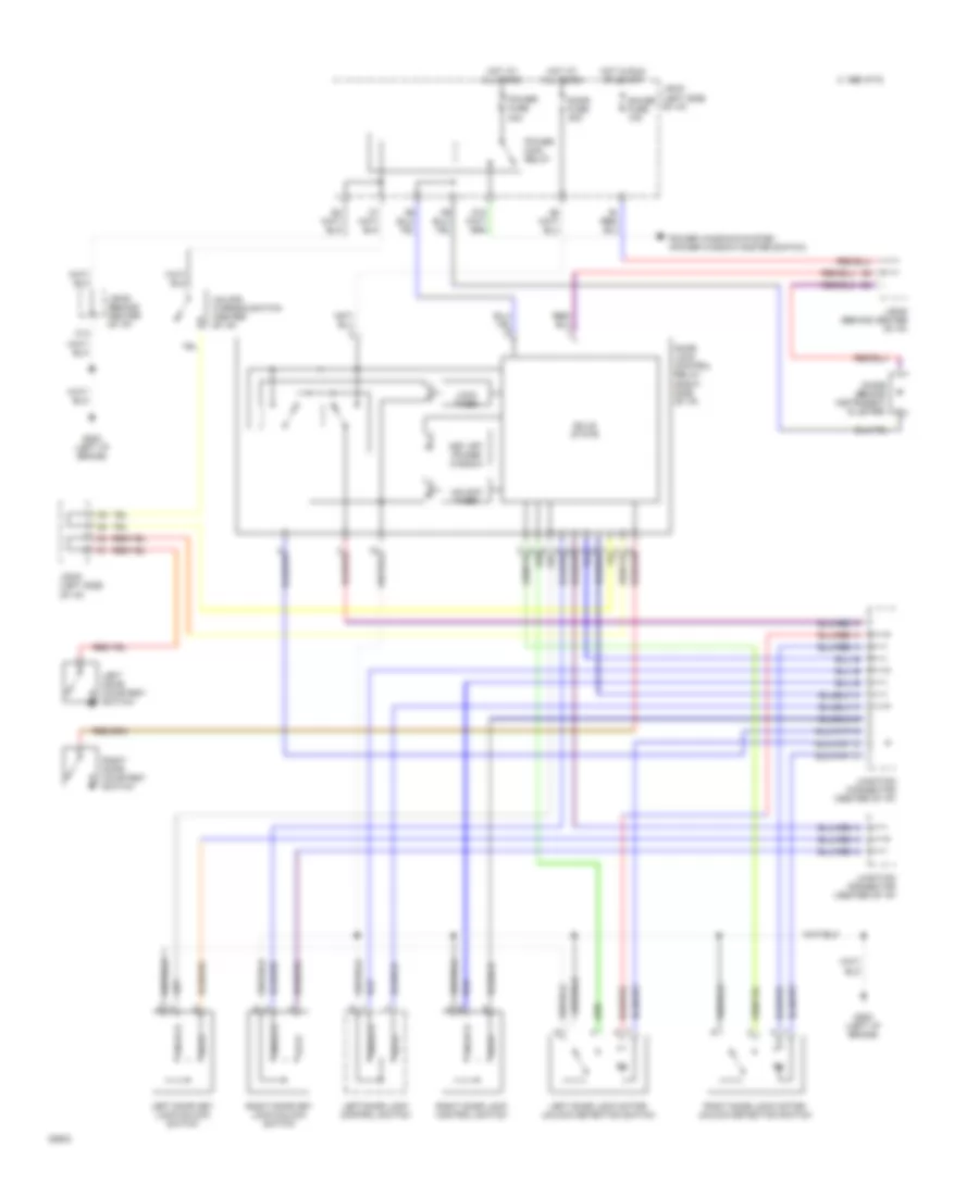 Электросхема центрального замка для Toyota Celica GT 1994