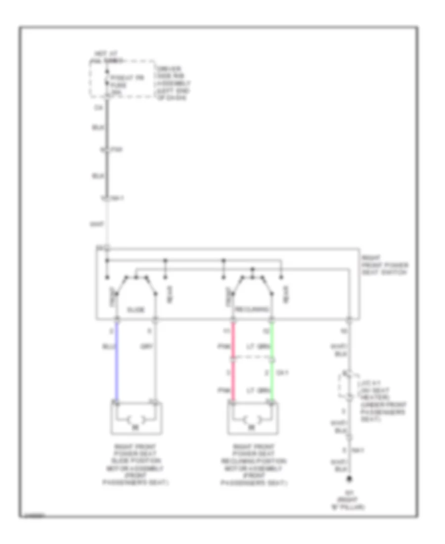 Электросхема привода пассажирского сиденья для Toyota 4Runner SR5 2011