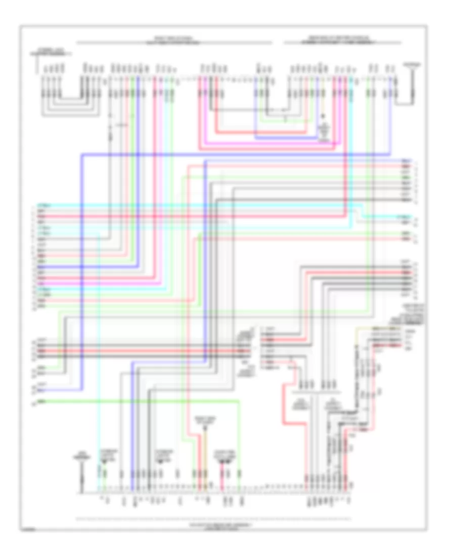 Электросхема магнитолы, С Навигация С Отделяет Усилитель (2 из 3) для Toyota 4Runner SR5 2011