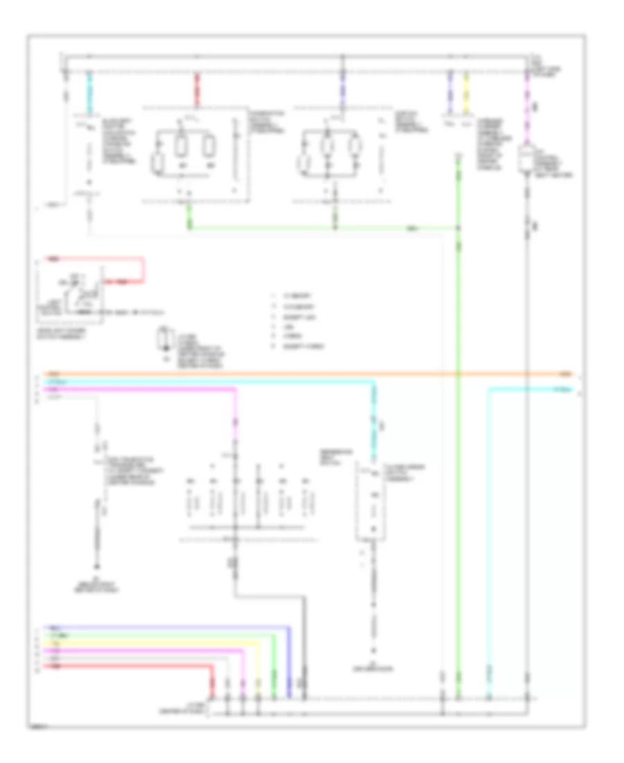 Электросхема подсветки приборов (2 из 3) для Toyota Avalon Limited 2013