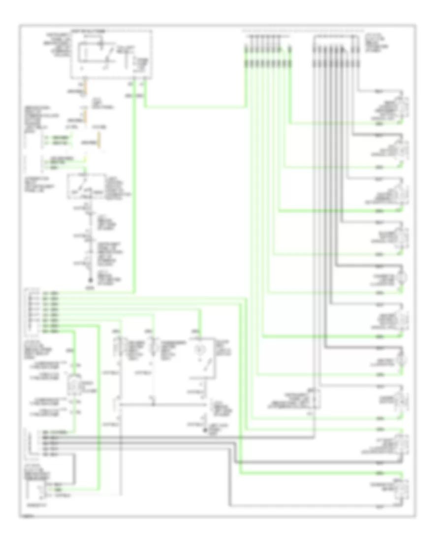 Электросхема подсветки приборов для Toyota Camry XLE 2001