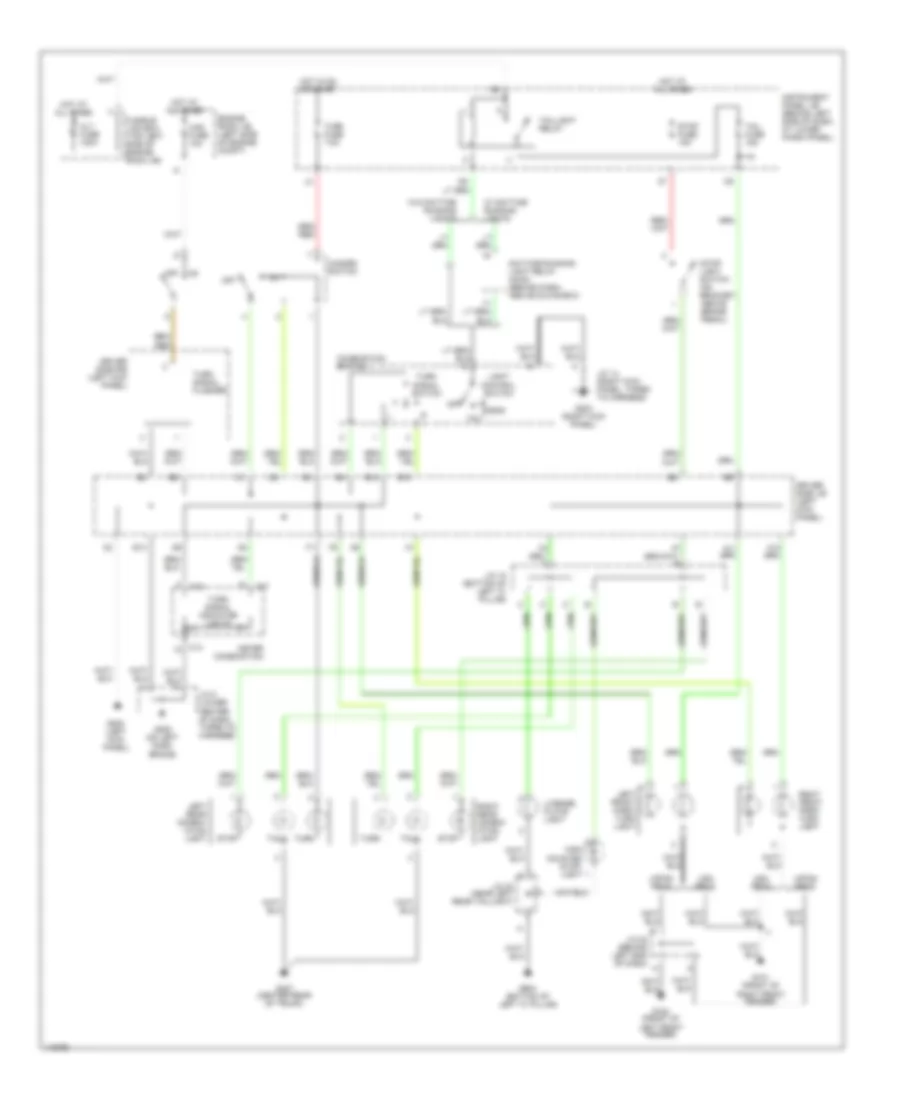 Электросхема внешнего освещения для Toyota Corolla LE 2001