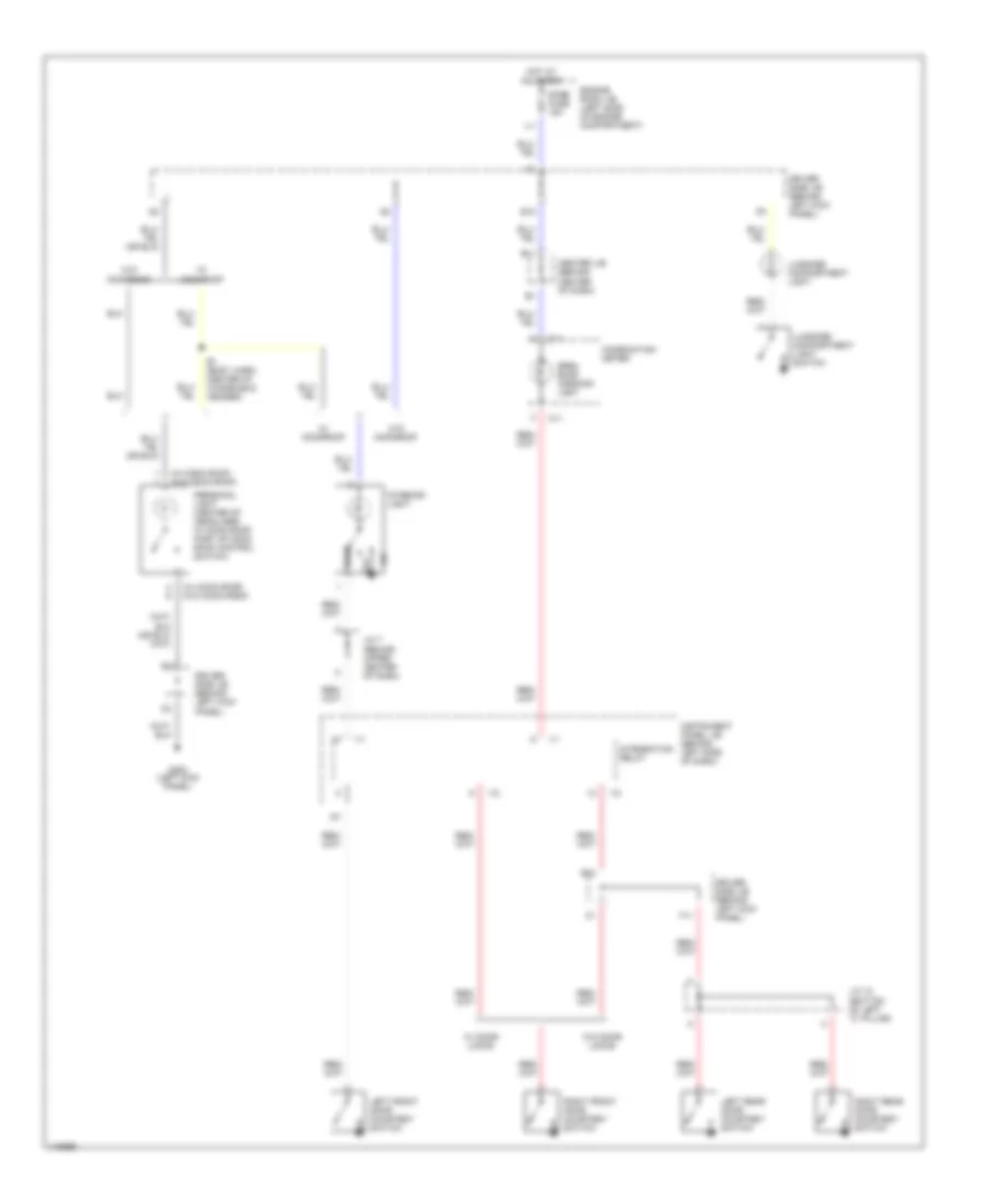 Электросхема подсветки для Toyota Corolla LE 2001