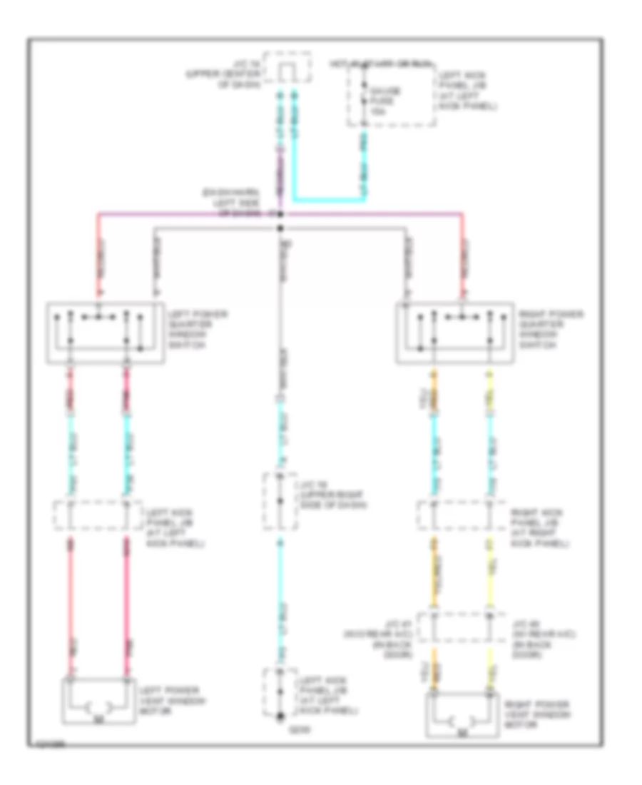 задний Windows Wiring Diagram четверти для Toyota Land Cruiser 2001