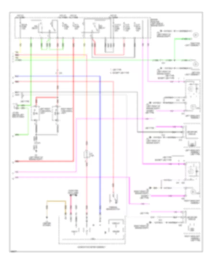 Электросхема фар и противотуманок, без DRL (2 из 2) для Toyota Prius 2013