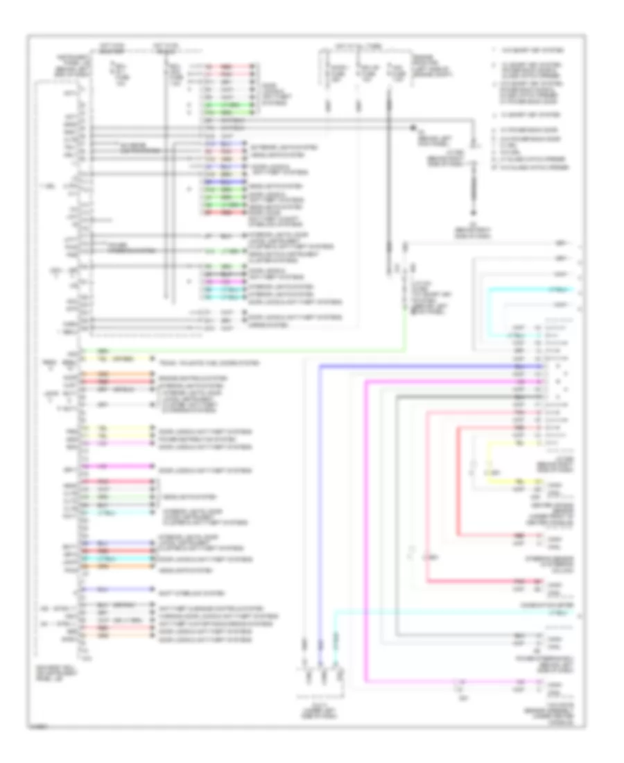 Электросхема блоков управления кузовом, кроме гибрида (1 из 2) для Toyota Highlander Limited 2011
