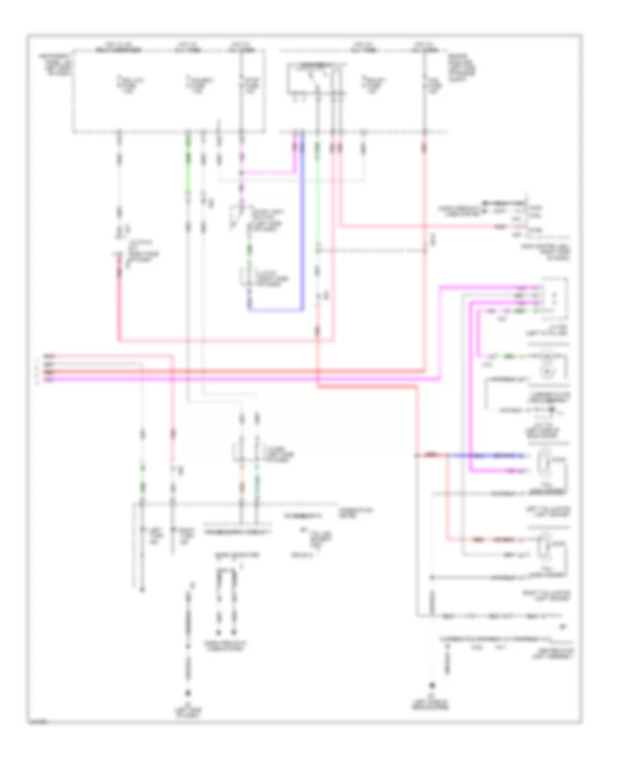 Электросхема внешнего освещения, гибрид (2 из 2) для Toyota Highlander Limited 2011