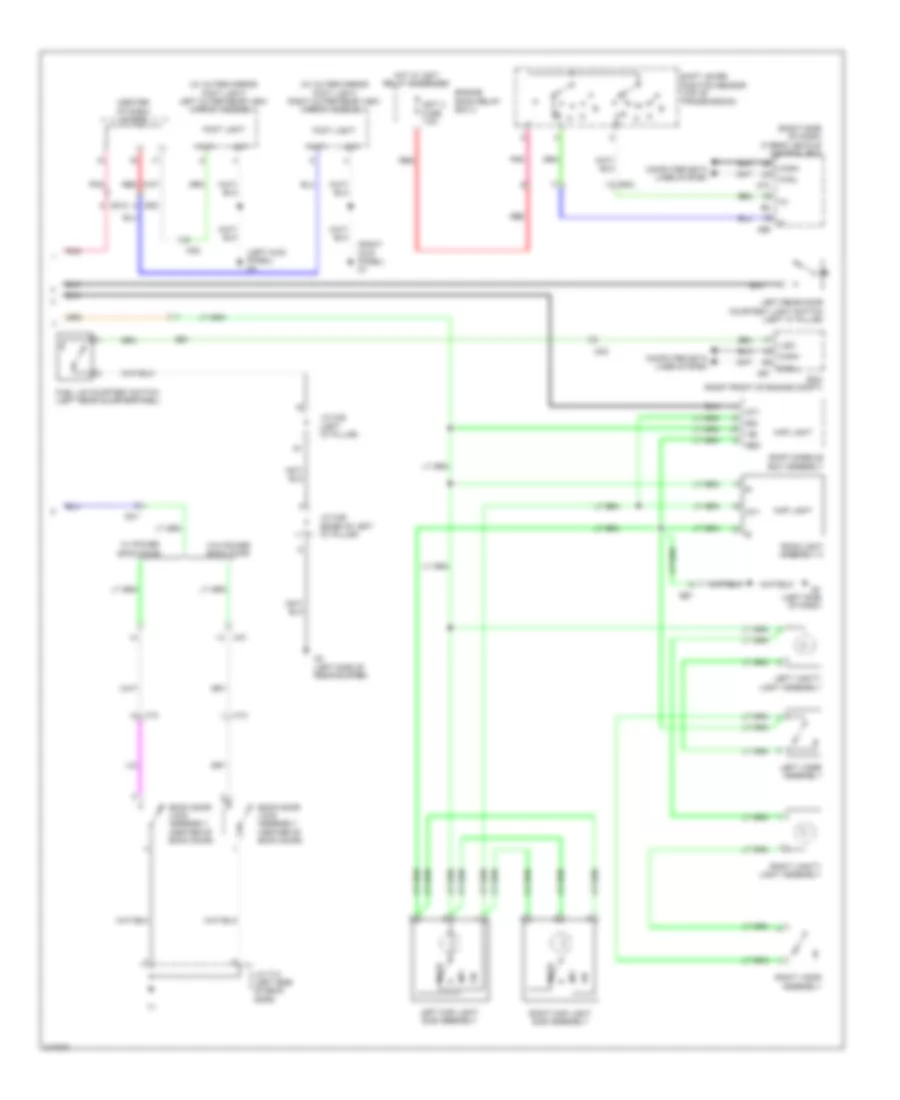 Электросхема подсветки, гибрид (2 из 2) для Toyota Highlander Limited 2011