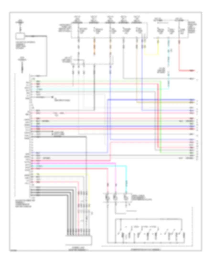 Navigation Wiring Diagram, without Radio & Display Receiver Type (1 из 4) для Toyota Prius V 2013