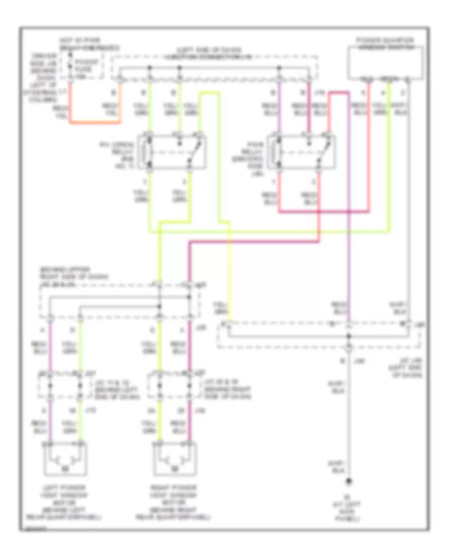 задний Windows Wiring Diagram четверти для Toyota Sienna CE 2009