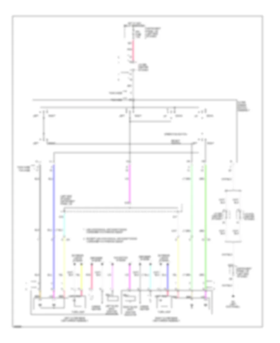 Электросхема привода зеркал, кроме EV для Toyota RAV4 Limited 2013