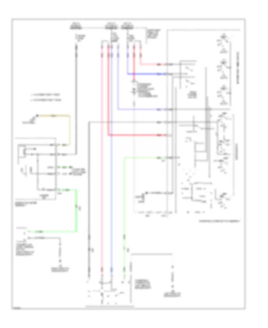 Электросхема передних стеклоочистителей дворников и омывателя лобового стекла, Кроме EV для Toyota RAV4 Limited 2013