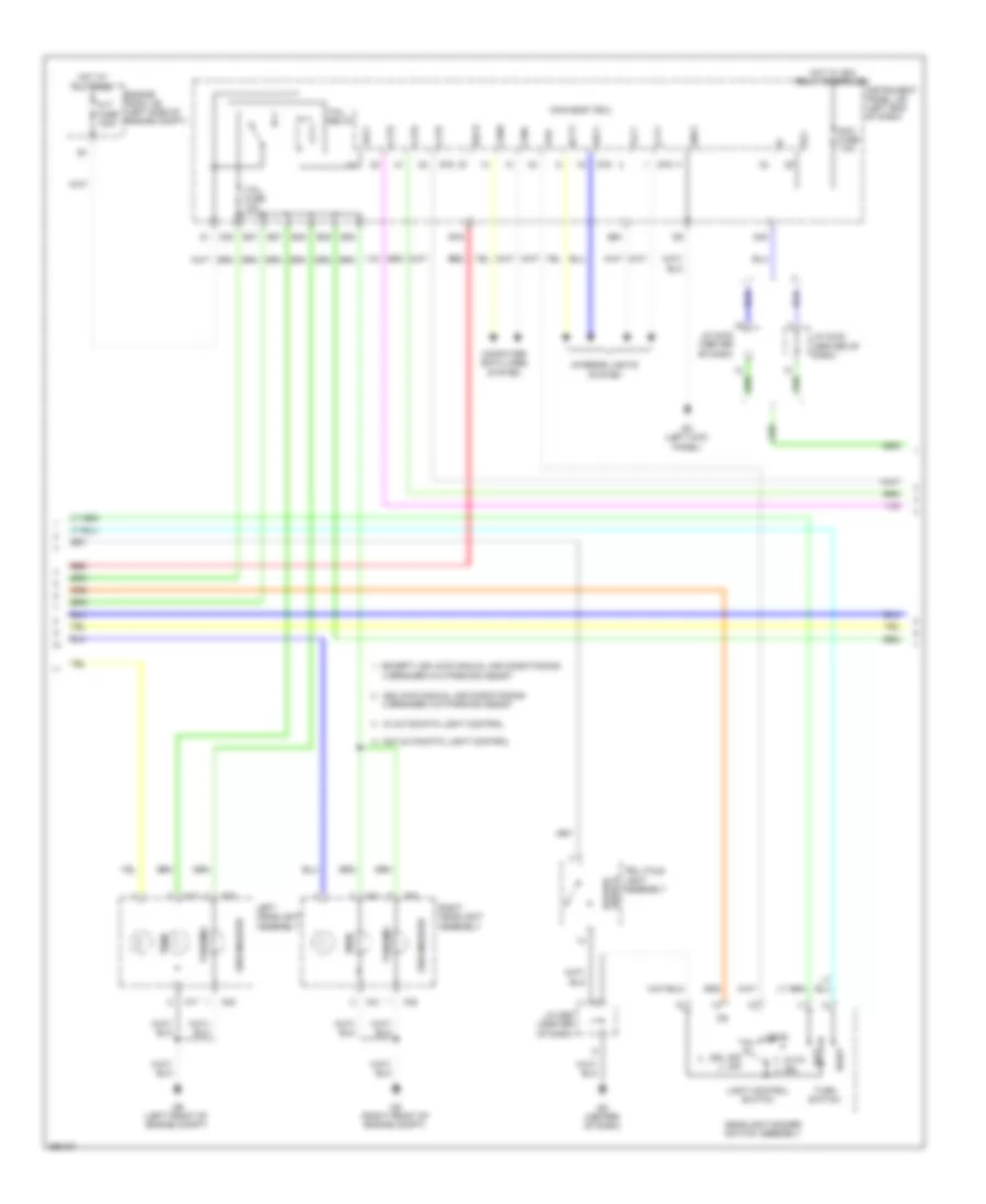 Электросхема внешнего освещения, кроме EV (2 из 3) для Toyota RAV4 Limited 2013