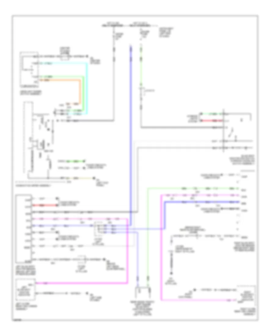 Электросхема системы слепых зон для Toyota RAV4 Limited 2013