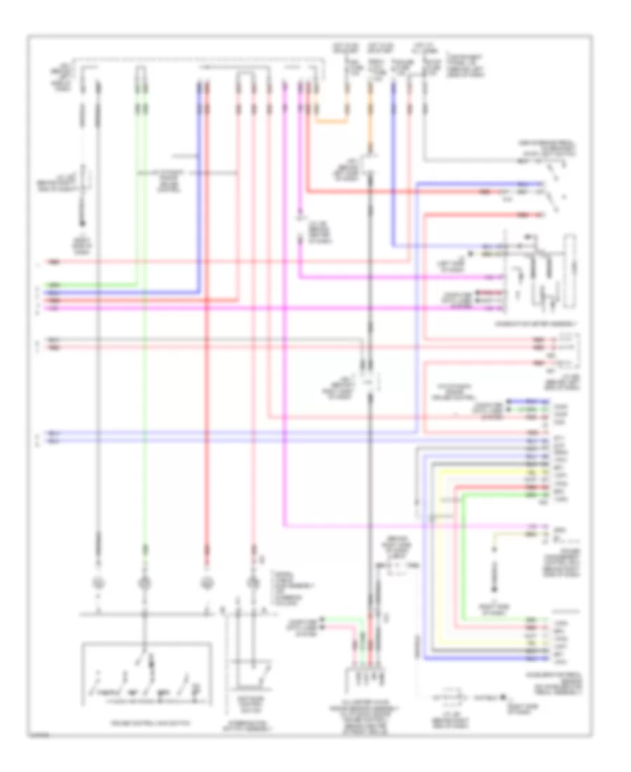 Электросхема системы круизконтроля (2 из 2) для Toyota Prius 2011