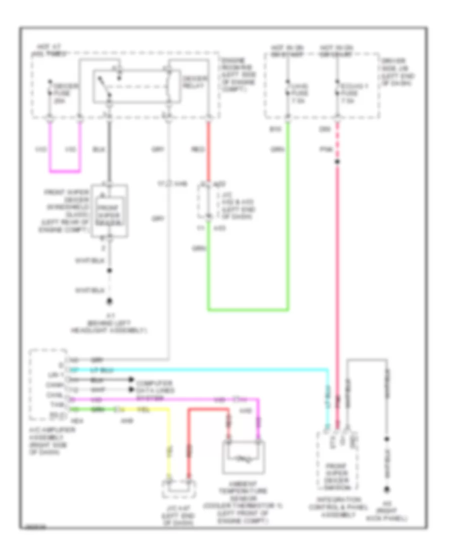 передняя схема антиобледенителя для Toyota Sequoia SR5 2013