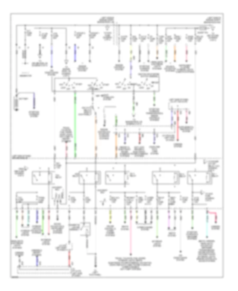 Электросхема блока предохранителей и реле (1 из 3) для Toyota Sequoia SR5 2013
