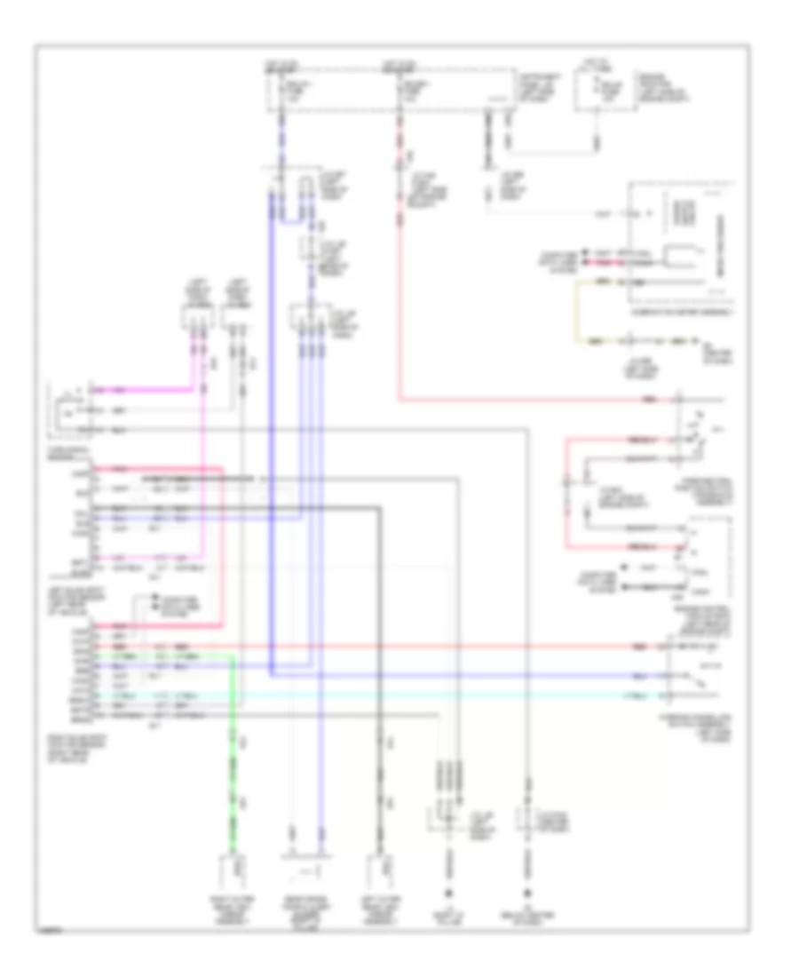 Электросхема системы слепых зон для Toyota Sienna 2013