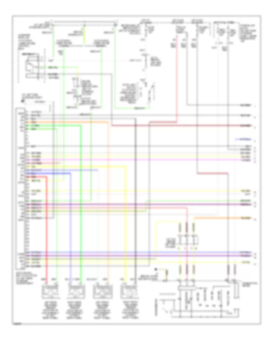 Электросхема антиблокировочной тормозной системы АБС (ABS), С VSC (1 из 2) для Toyota Sienna LE 2007