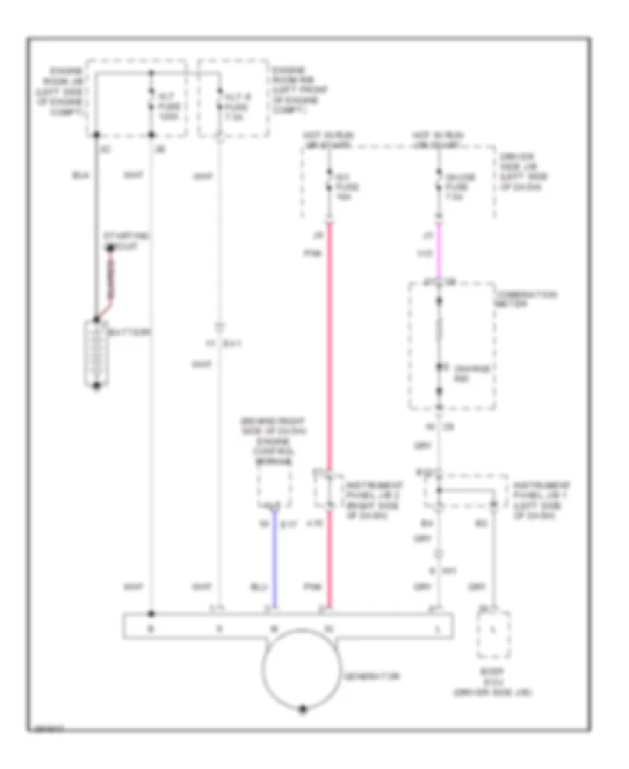 2.7L, Электросхема Генератора для Toyota Tacoma X-Runner 2013