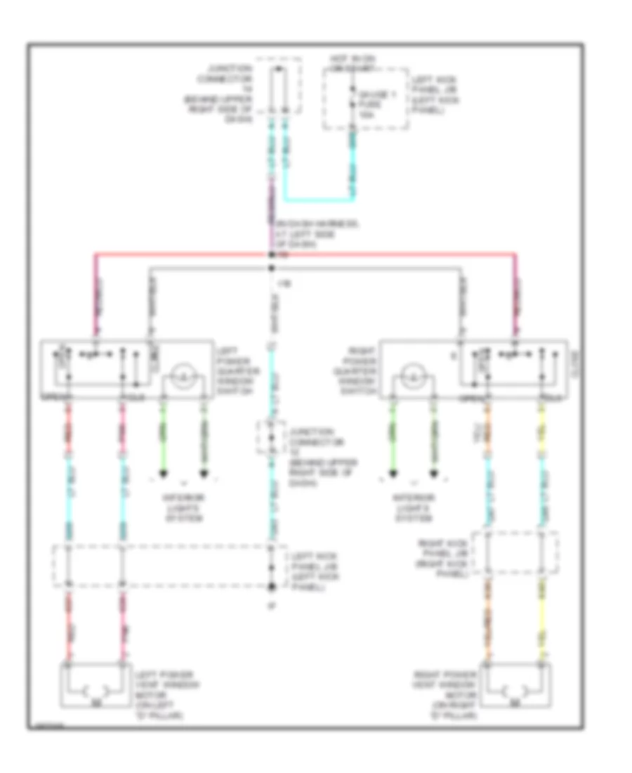 задний Windows Wiring Diagram четверти для Toyota Land Cruiser 2005