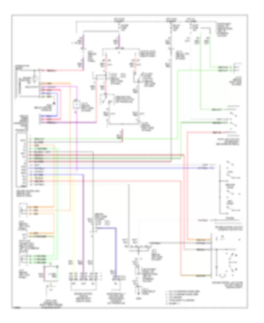 Электросхема системы круизконтроля для Toyota Camry LE 1999