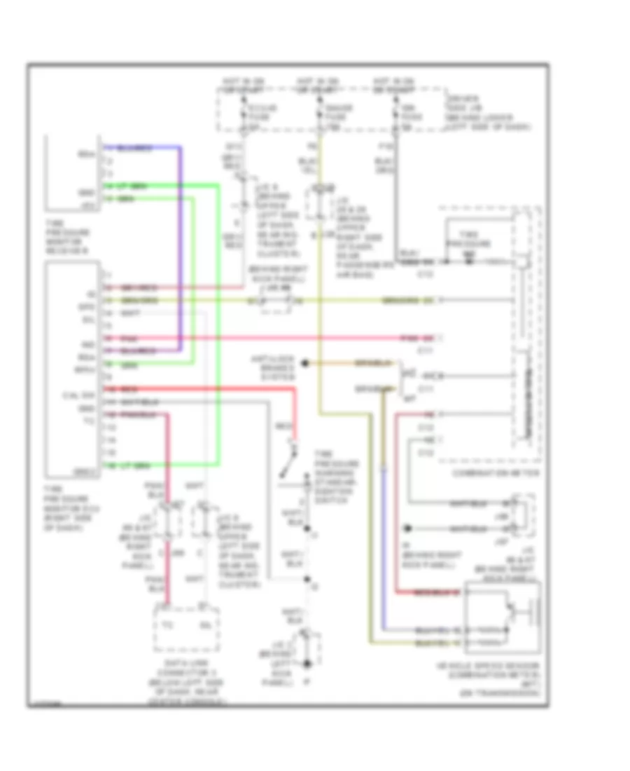 Электросхема системы контроля давления в шинах, такси доступа/Стандарта для Toyota Tundra Limited 2006