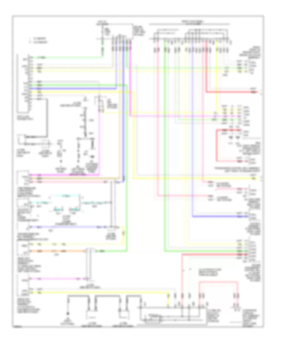 Электросхема линии передачи данных CAN (1 из 2) для Toyota Venza LE 2013