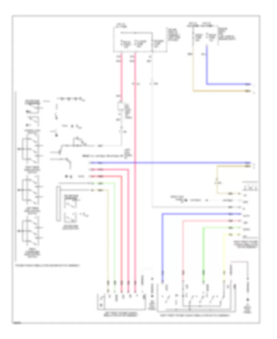 Электросхема стеклоподъемников (1 из 2) для Toyota Venza LE 2013