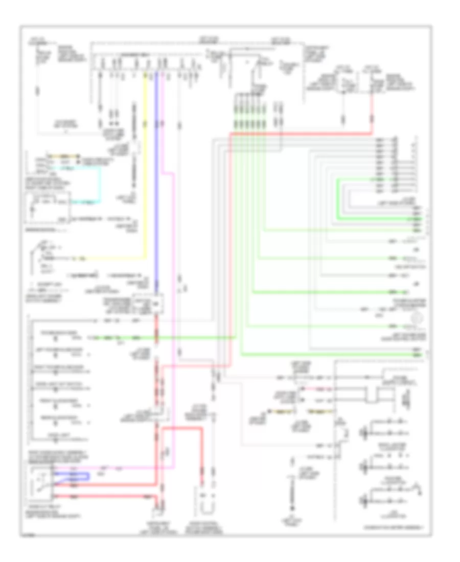 Электросхема подсветки приборов (1 из 2) для Toyota Sienna LE 2011