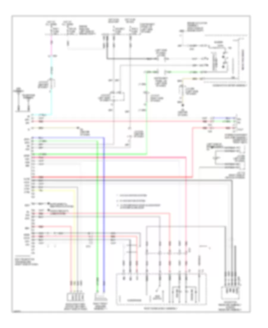 Электросхема системы Telematics для Toyota Sienna LE 2011