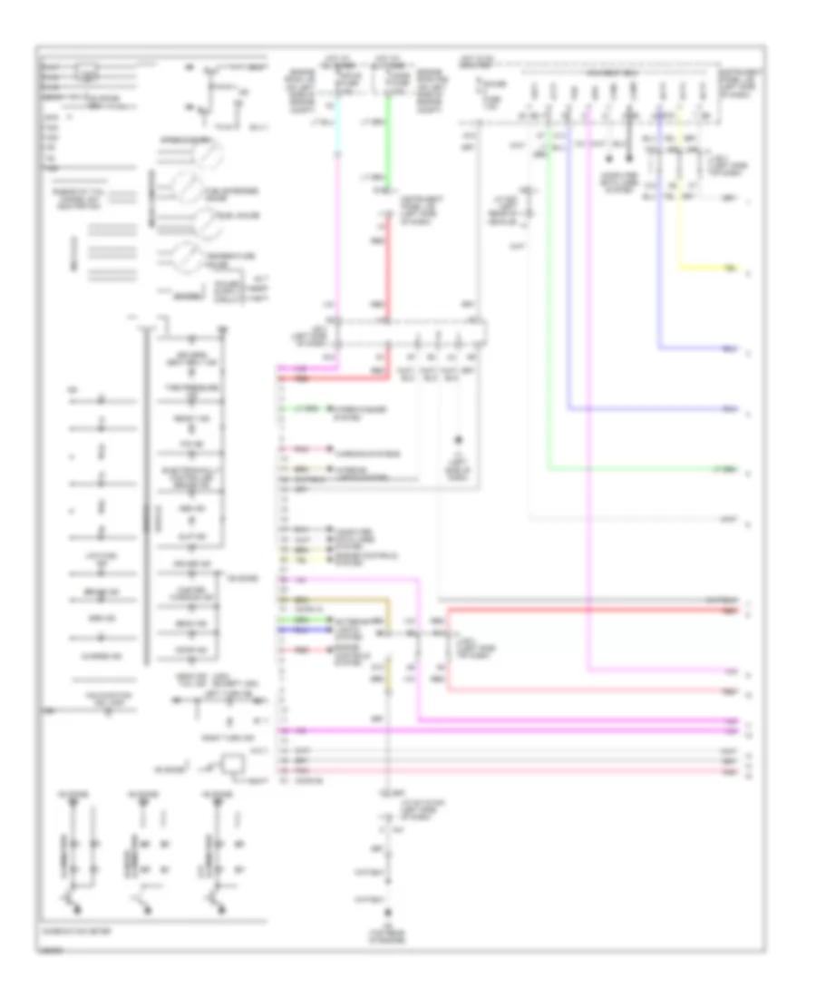 Электросхема панели приборов, гибрид (1 из 2) для Toyota Camry 2009