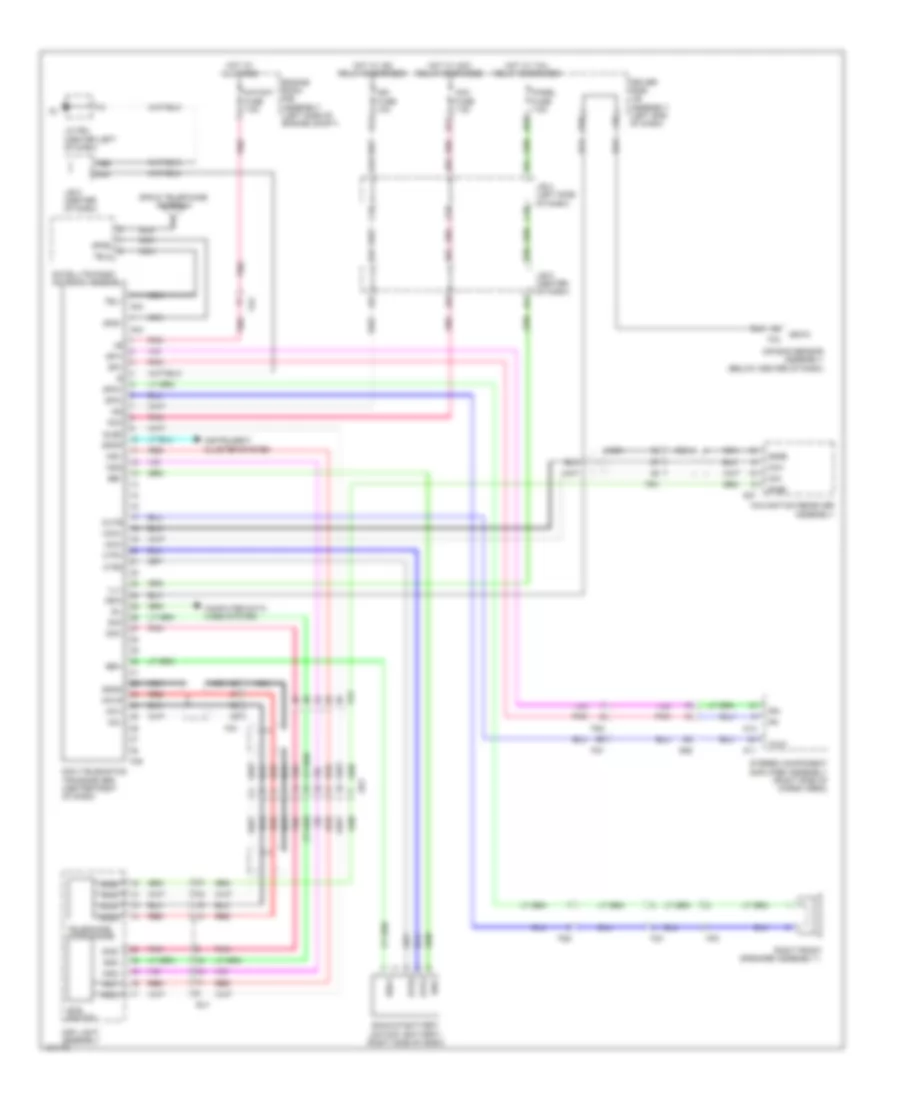 Электросхема системы Telematics для Toyota 4Runner Limited 2014