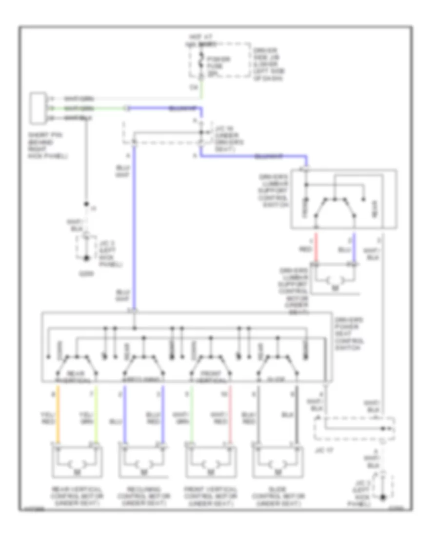питание и поясничная схема места для Toyota Tundra SR5 2001
