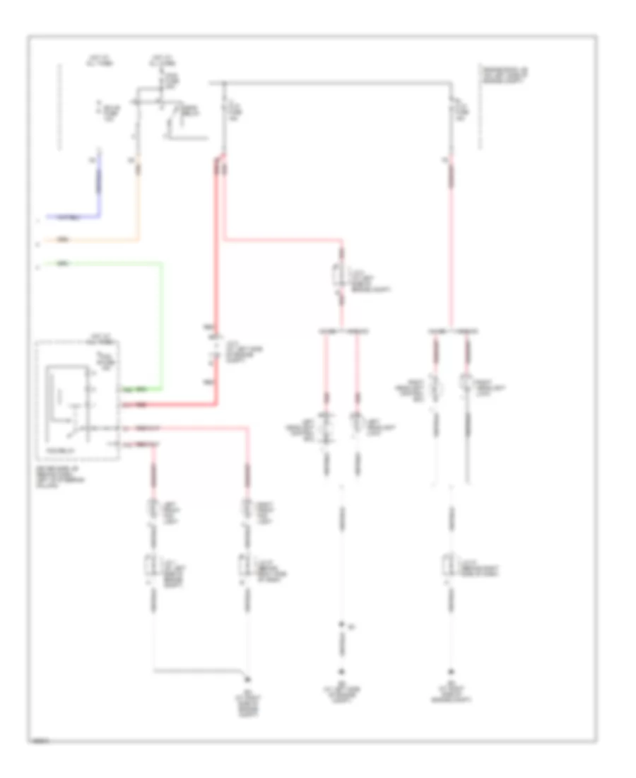 Электросхема фар, без DRL (2 из 2) для Toyota Sienna XLE 2004